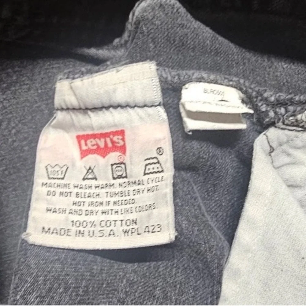 Vintage Levis 501 Faded Black Jeans USA Made Button Fly Size 34x34